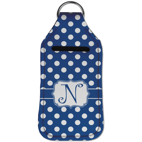 Polka Dots Sanitizer Holder Keychain - Large (Front)
