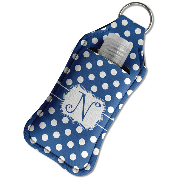 Polka Dots Sanitizer Holder Keychain - Large in Case