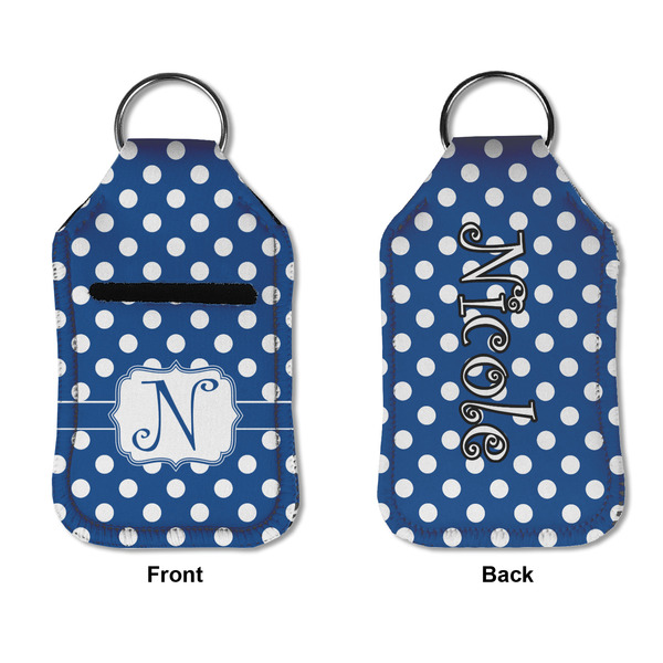 Polka Dots Sanitizer Holder Keychain - Small APPROVAL (Flat)