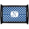 Polka Dots Black Wooden Tray - Small (Personalized)