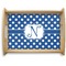 Polka Dots Natural Wooden Tray - Large (Personalized)