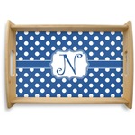 Polka Dots Natural Wooden Tray - Small (Personalized)