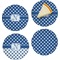 Polka Dots Set of Appetizer / Dessert Plates