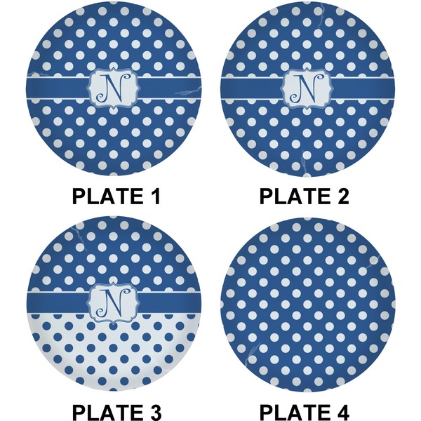 Polka Dots Set of Lunch / Dinner Plates (Approval)