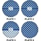 Polka Dots Set of Lunch / Dinner Plates (Approval)