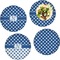 Polka Dots Set of Lunch / Dinner Plates