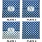 Polka Dots Set of Square Dinner Plates (Approval)