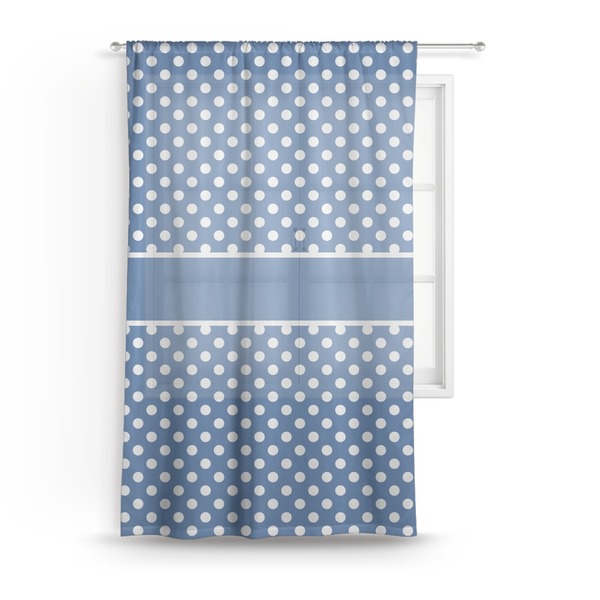 Custom Polka Dots Sheer Curtain - 50"x84"