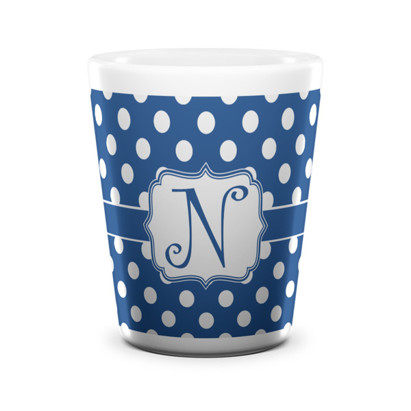 Polka Dots Shot Glass - White - FRONT