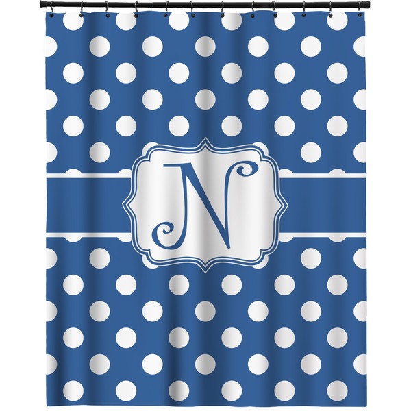 Custom Polka Dots Extra Long Shower Curtain - 70"x84" (Personalized)