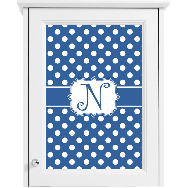 Polka Dots Single White Cabinet Decal
