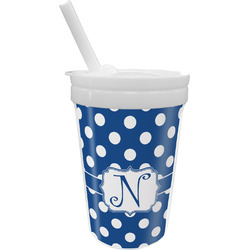 Polka Dots Sippy Cup with Straw (Personalized)