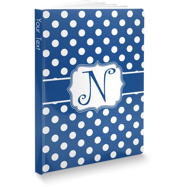 Custom Polka Dots Softbound Notebook - 5.75" x 8" (Personalized)