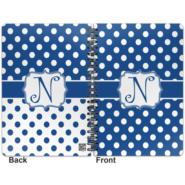 Polka Dots Spiral Journal 7 x 10 - Apvl