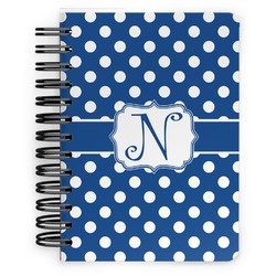 Polka Dots Spiral Notebook - 5x7 w/ Initial