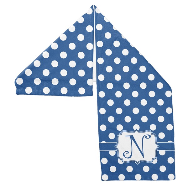 Polka Dots Sports Towel Folded - Both Sides Showing