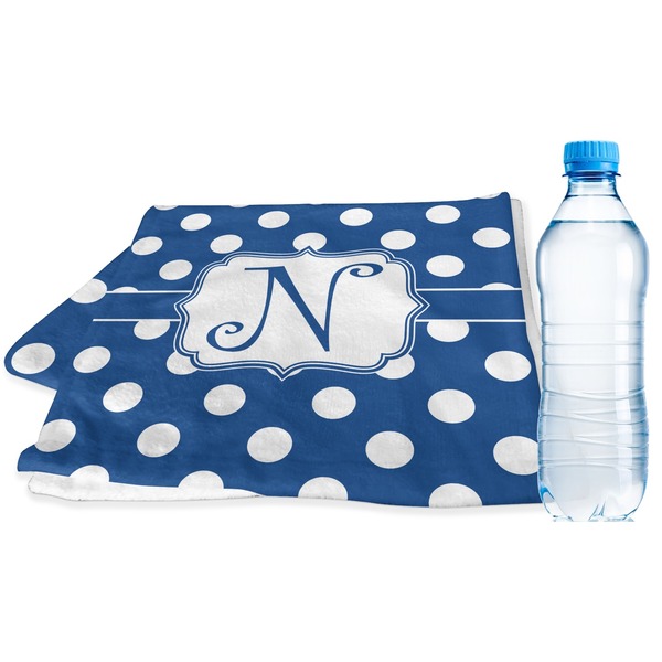 Custom Polka Dots Sports & Fitness Towel (Personalized)