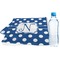 Polka Dots Sports Towel Folded with Water Bottle