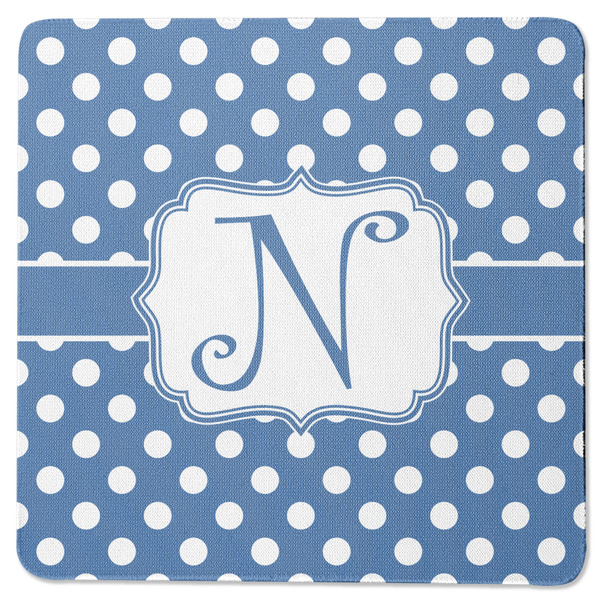 Custom Polka Dots Square Rubber Backed Coaster (Personalized)