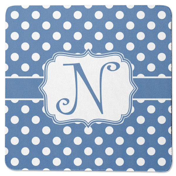 Polka Dots Square Coaster Rubber Back - Single