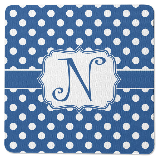Custom Polka Dots Square Rubber Backed Coaster (Personalized)