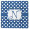 Polka Dots Square Rubber Backed Coaster (Personalized)