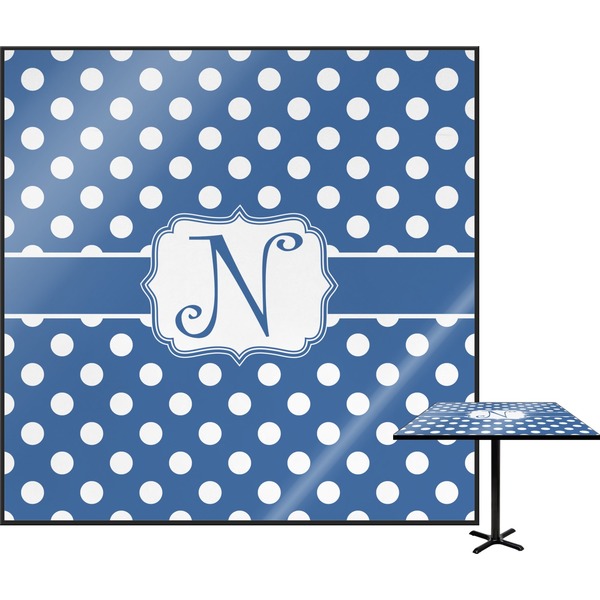 Custom Polka Dots Square Table Top - 24" (Personalized)
