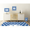 Polka Dots Square Wall Decal Wooden Desk