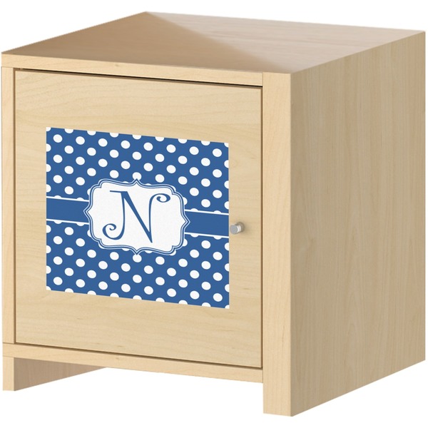 Polka Dots Square Wall Decal on Wooden Cabinet