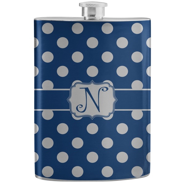 Custom Polka Dots Stainless Steel Flask (Personalized)
