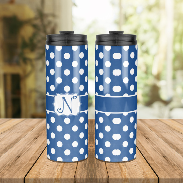 Polka Dots Stainless Steel Tumbler - Lifestyle