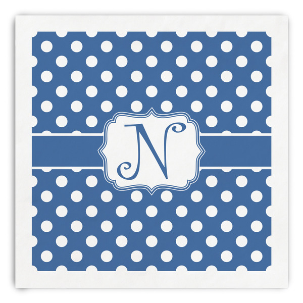 Custom Polka Dots Paper Dinner Napkins (Personalized)