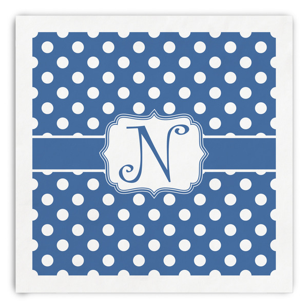 Custom Polka Dots Paper Dinner Napkins (Personalized)