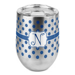 Polka Dots Stemless Wine Tumbler - Full Print (Personalized)