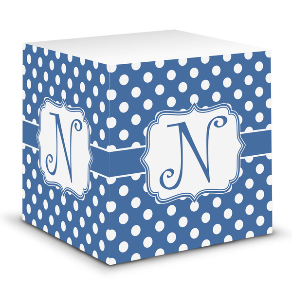 Custom Polka Dots Sticky Note Cube (Personalized)