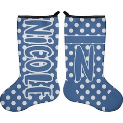 Polka Dots Holiday Stocking - Double-Sided - Neoprene (Personalized)