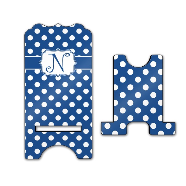 Polka Dots Stylized Phone Stand - Front & Back - Large