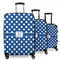 Polka Dots 3 Piece Luggage Set - 20" Carry On, 24" Medium Checked, 28" Large Checked (Personalized)