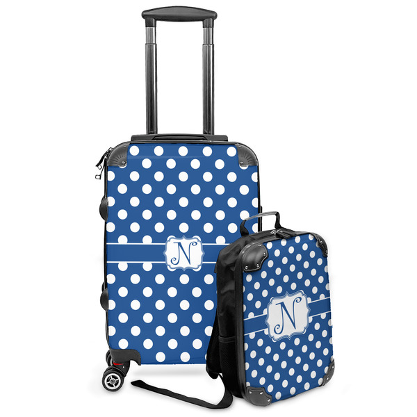 Custom Polka Dots Kids 2-Piece Luggage Set - Suitcase & Backpack (Personalized)