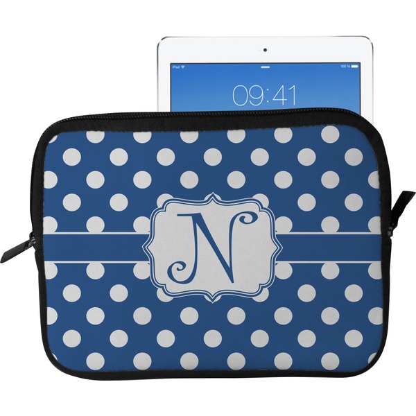 Custom Polka Dots Tablet Case / Sleeve - Large (Personalized)