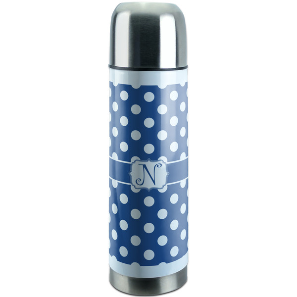 Custom Polka Dots Stainless Steel Thermos (Personalized)