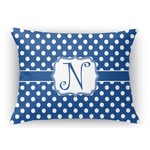 Polka Dots Rectangular Throw Pillow Case - 12"x18" (Personalized)