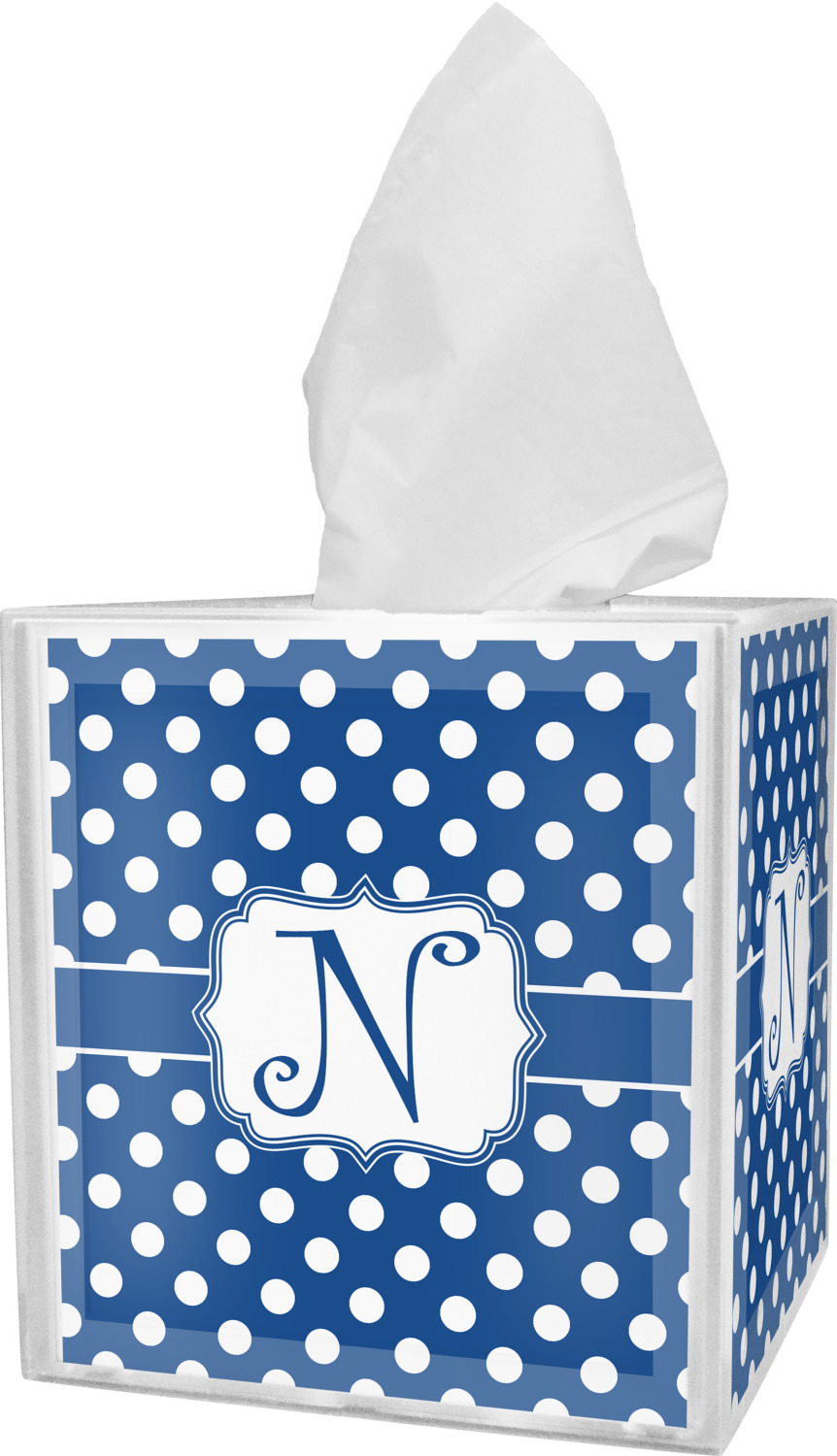 Polka Dots Tissue Box Cover (Personalized) YouCustomizeIt