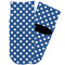 Polka Dots Toddler Ankle Socks - Single Pair - Front and Back
