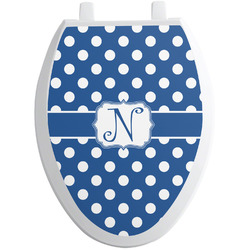Polka Dots Toilet Seat Decal - Elongated (Personalized)