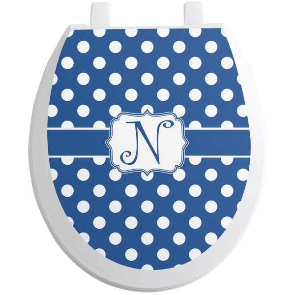 Custom Polka Dots Toilet Seat Decal (Personalized)