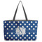 Polka Dots Beach Totes Bag - w/ Black Handles (Personalized)