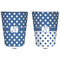 Polka Dots Trash Can White - Front and Back - Apvl