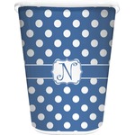 Polka Dots Waste Basket - Double Sided (White) (Personalized)