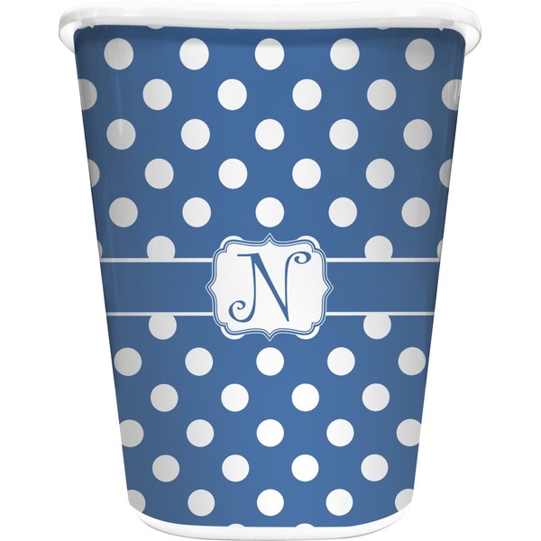 Custom Polka Dots Waste Basket (Personalized)